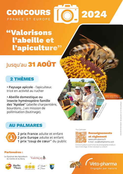 Edition 2024 du concours photo amateur « Valorisons l’abeille et l’apiculture » Véto-pharma